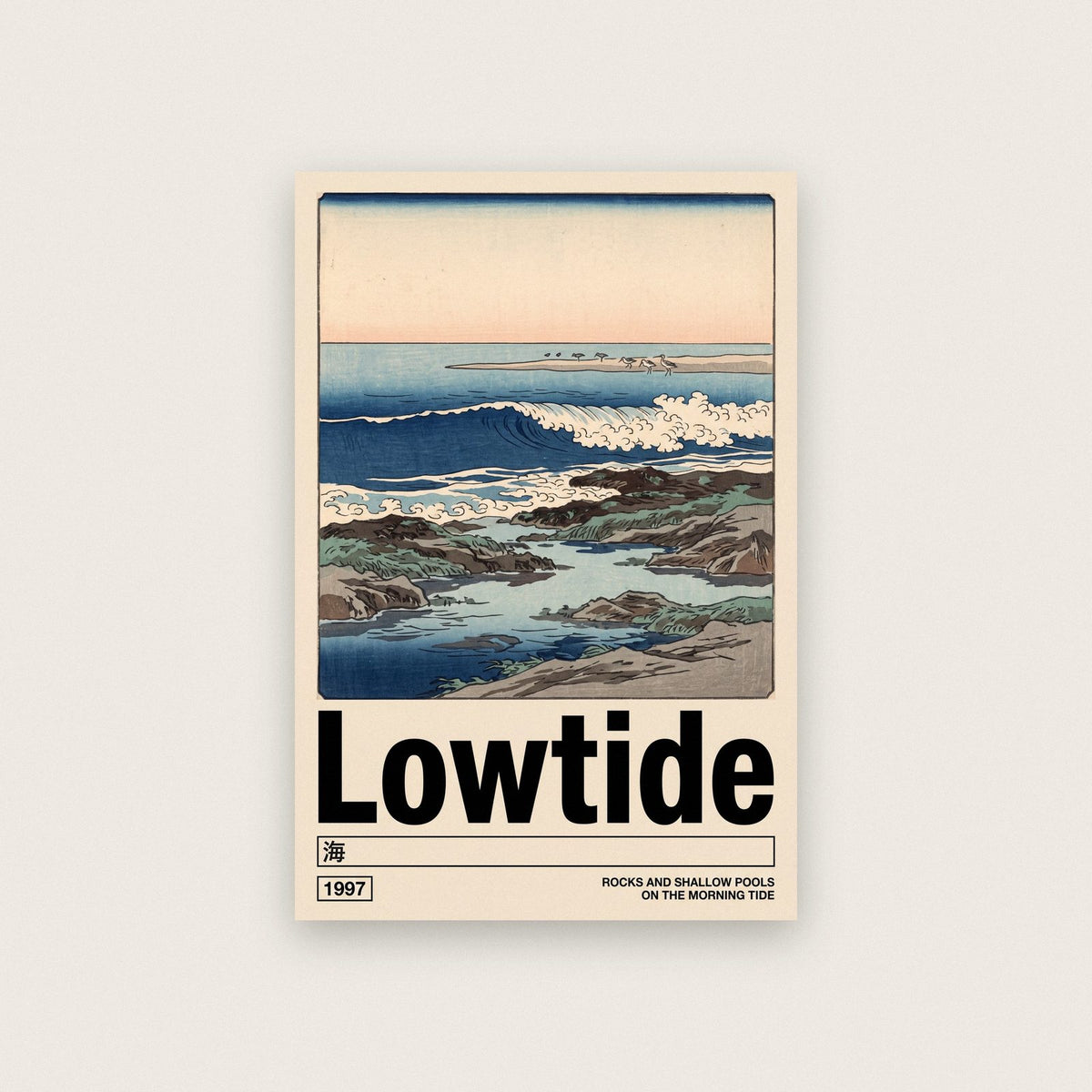 Lowtide Japanese Woodblock Coast Art Print