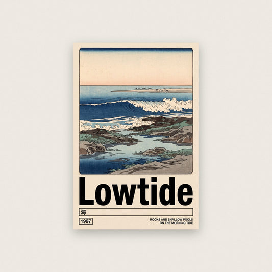 Lowtide Japanese Woodblock Coast Art Print