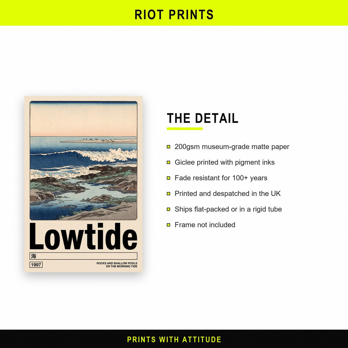 Lowtide Japanese Woodblock Coast Art Print