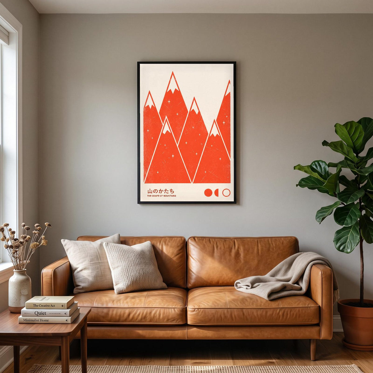 The Shape Of Mountains Japanese Minimal Art Print
