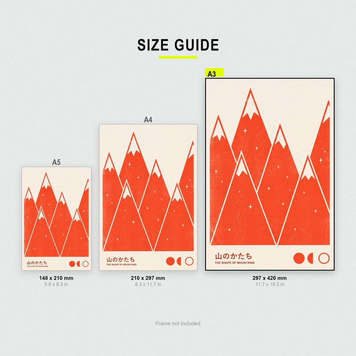 The Shape Of Mountains Japanese Minimal Art Print