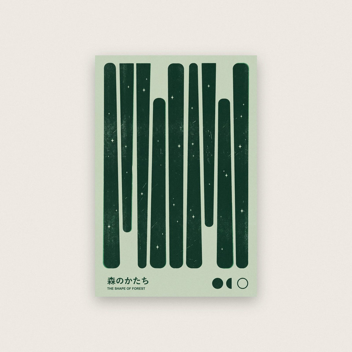 The Shape Of Forest Japanese Minimal Art Print