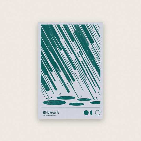 The Shape Of Rain Japanese Minimal Art Print