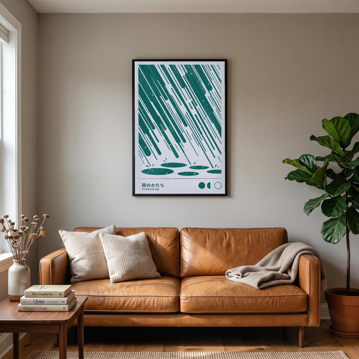 The Shape Of Rain Japanese Minimal Art Print