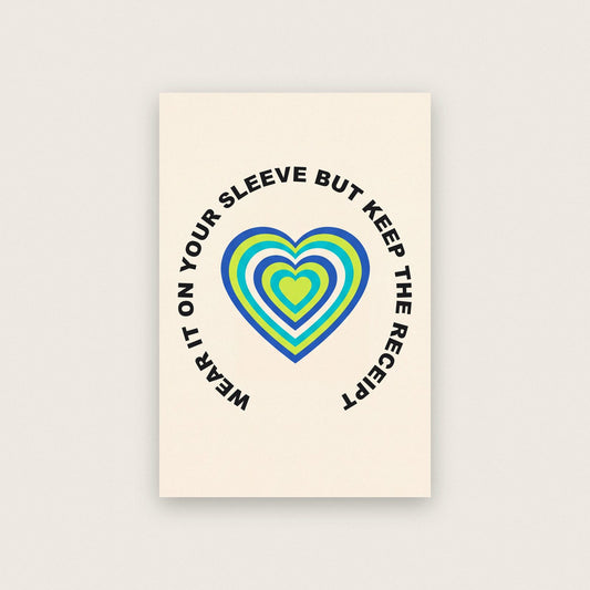 Wear It On Your Sleeve Circle Typography Art Print
