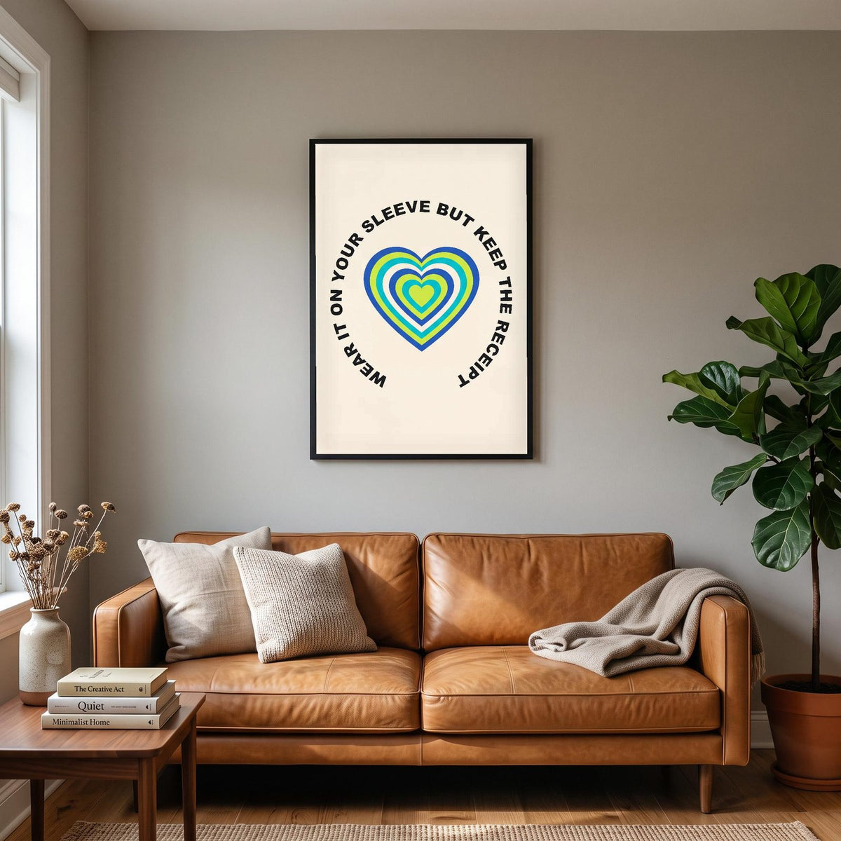 Wear It On Your Sleeve Circle Typography Art Print