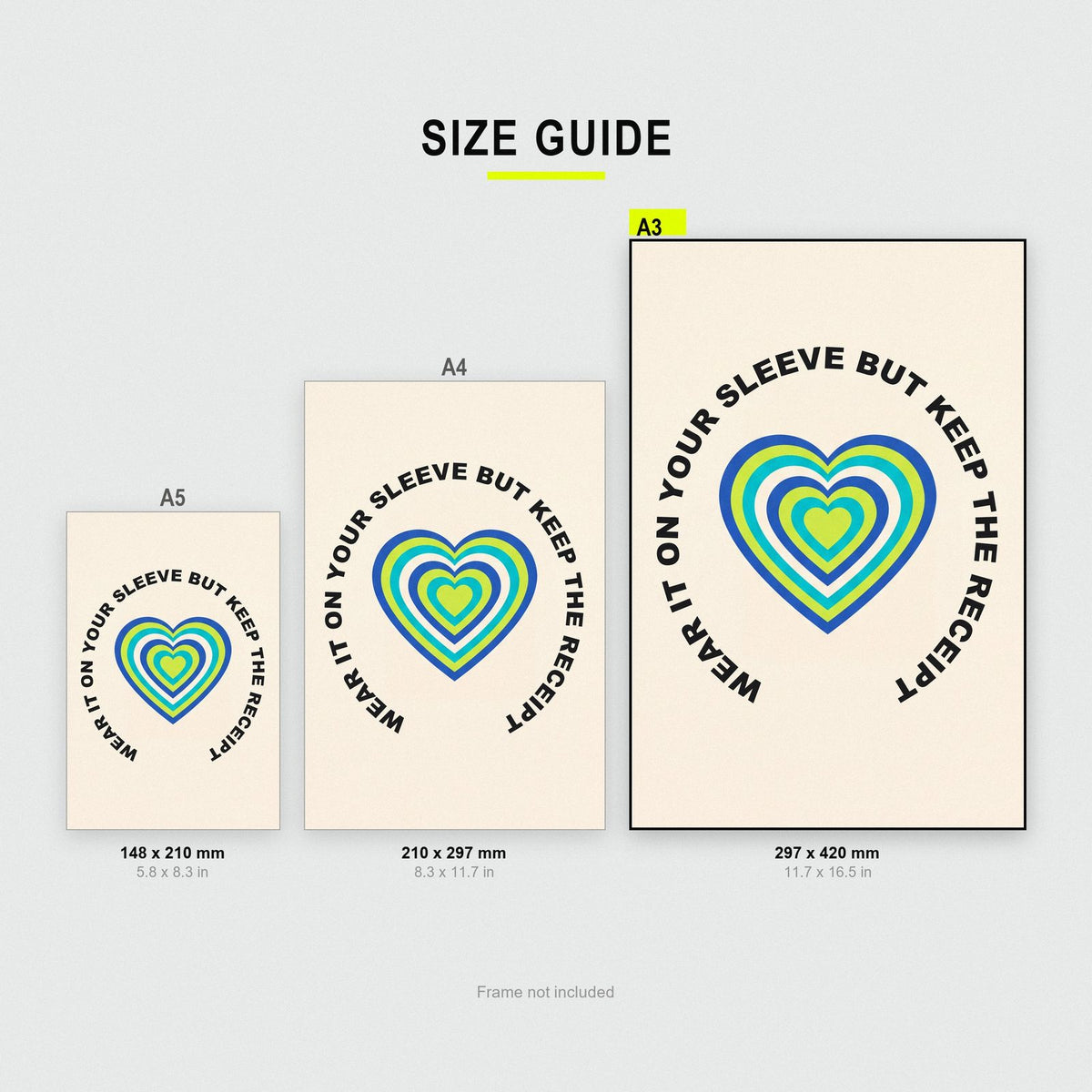 Wear It On Your Sleeve Circle Typography Art Print