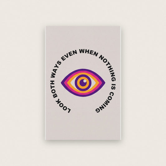 Look Both Ways Circle Typography Art Print