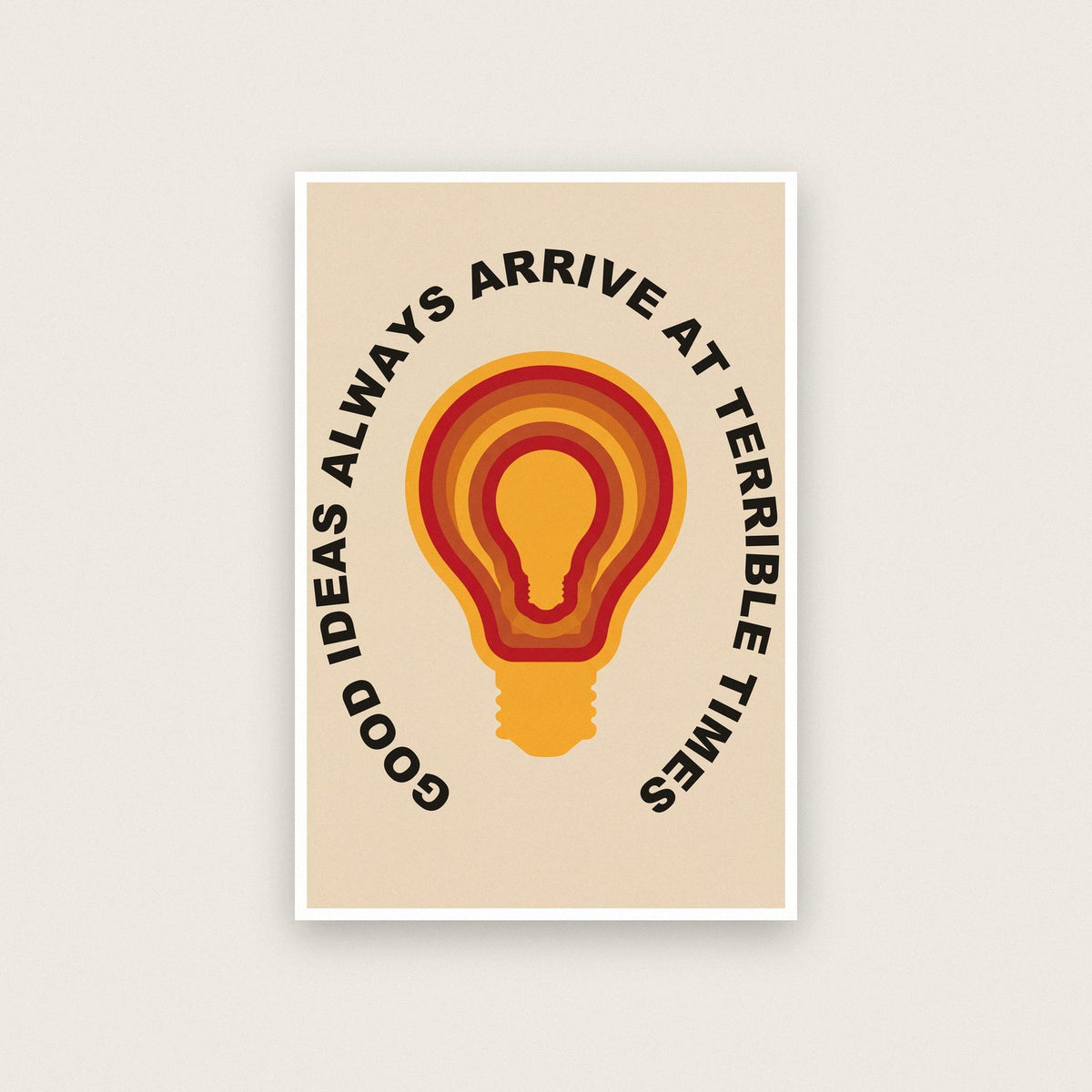 Good Ideas Circle Typography Art Print
