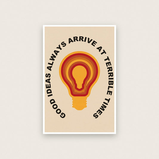 Good Ideas Circle Typography Art Print