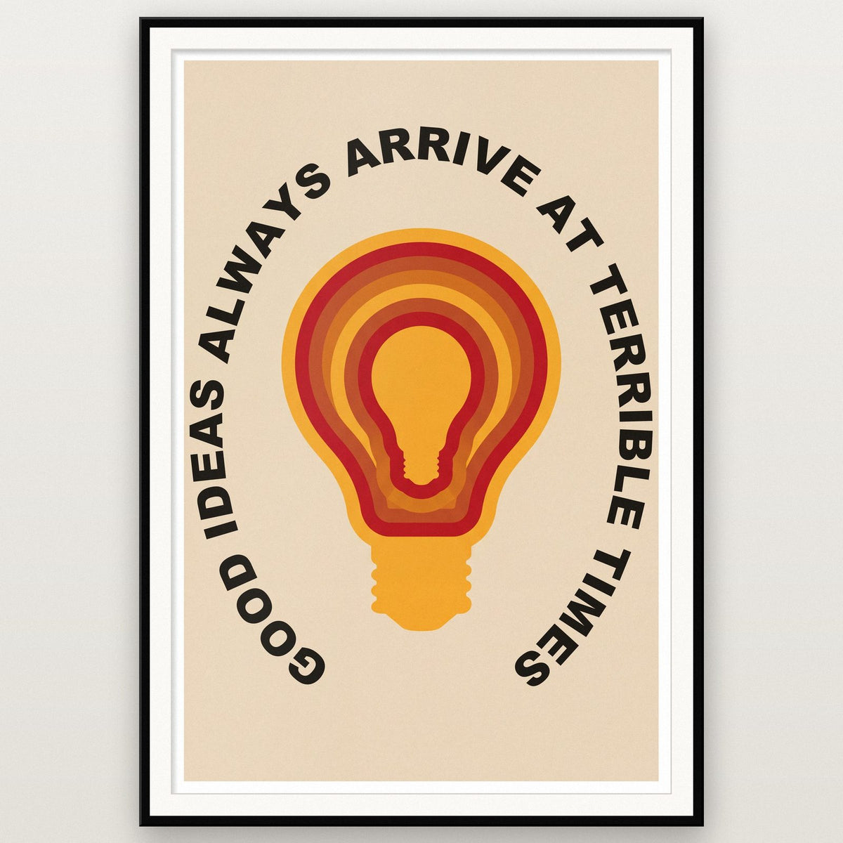Good Ideas Circle Typography Art Print