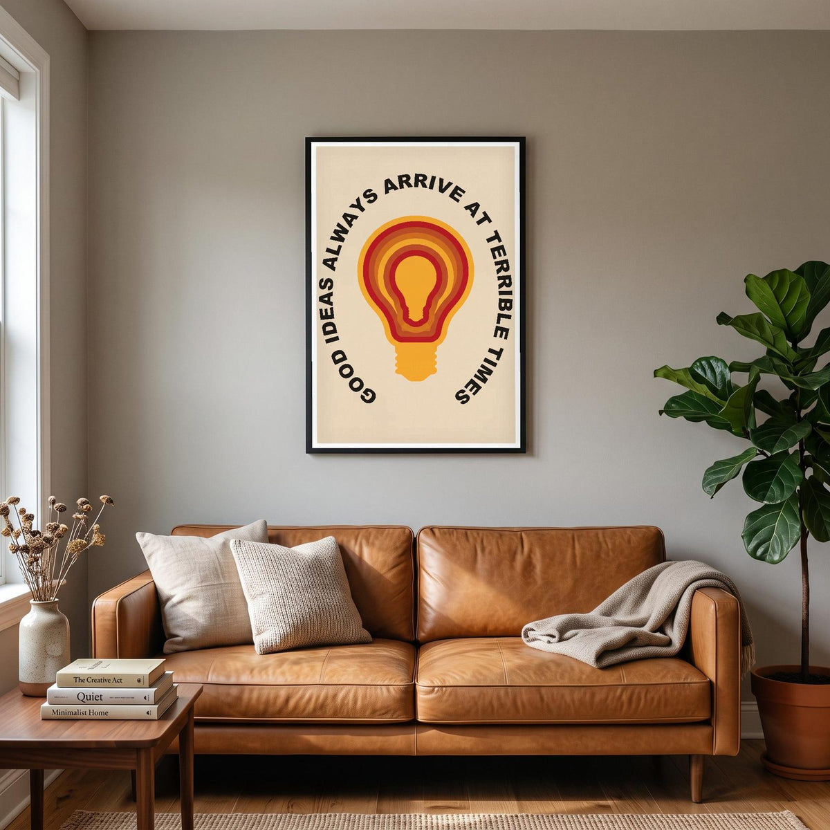 Good Ideas Circle Typography Art Print