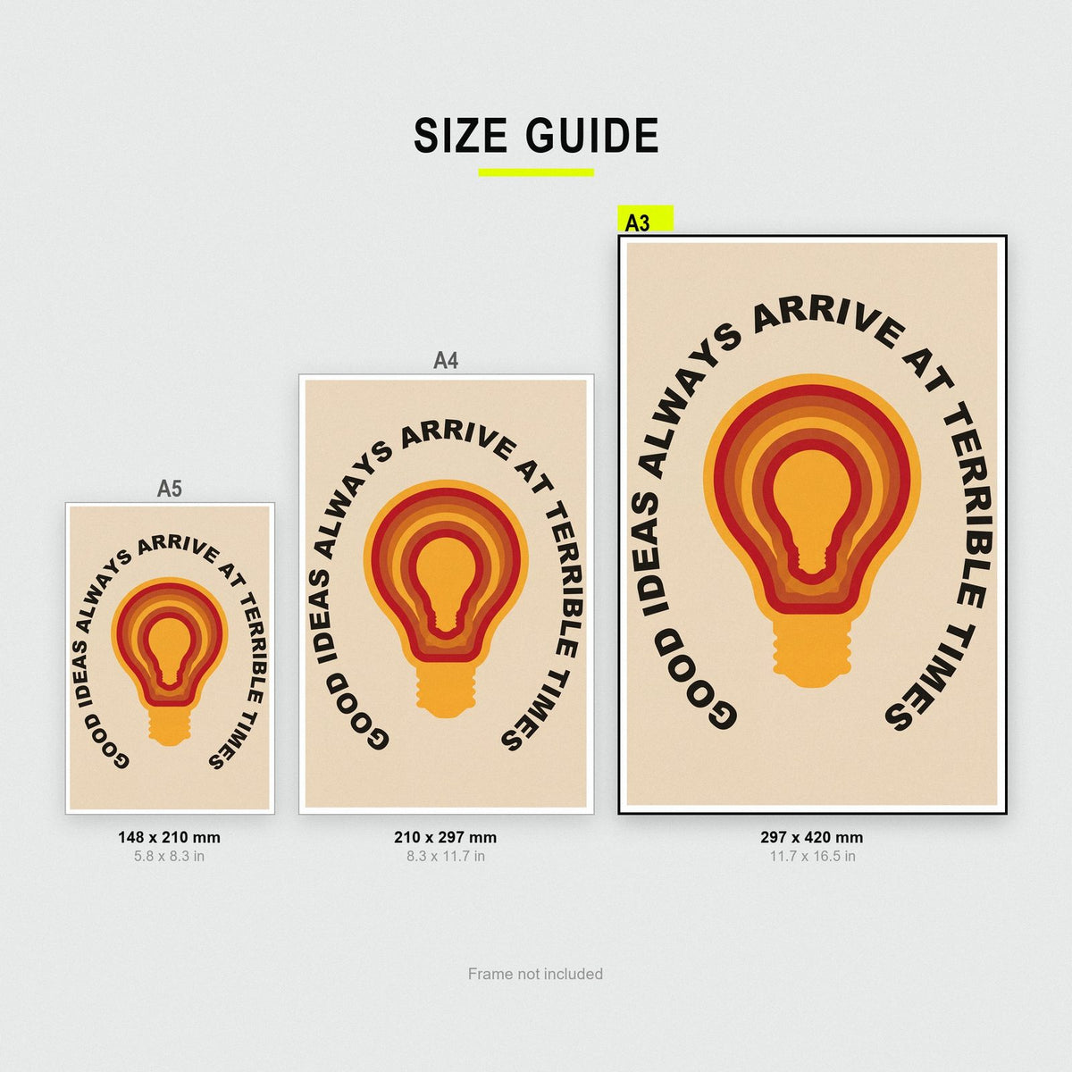 Good Ideas Circle Typography Art Print