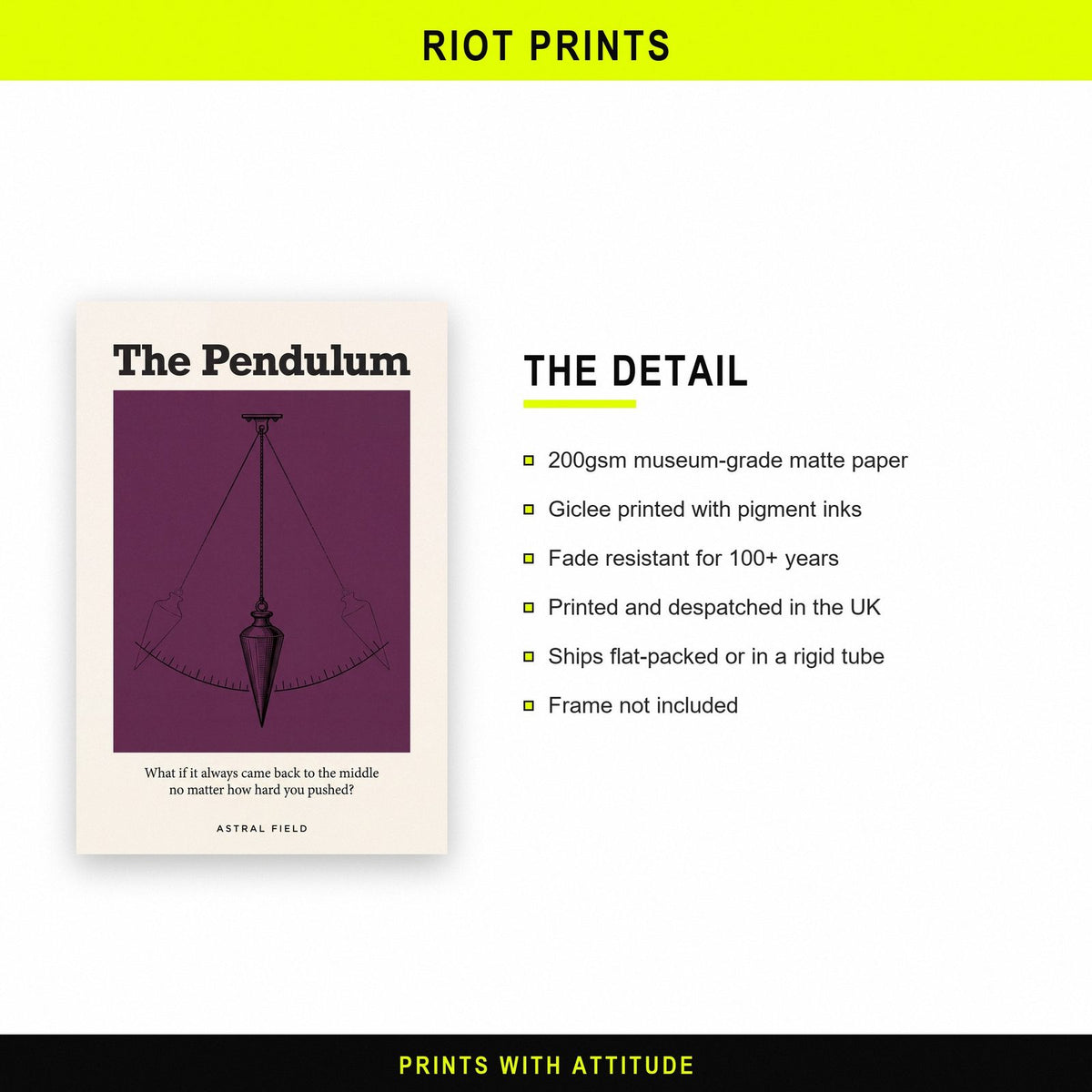 The Pendulum Astral Field Art Print