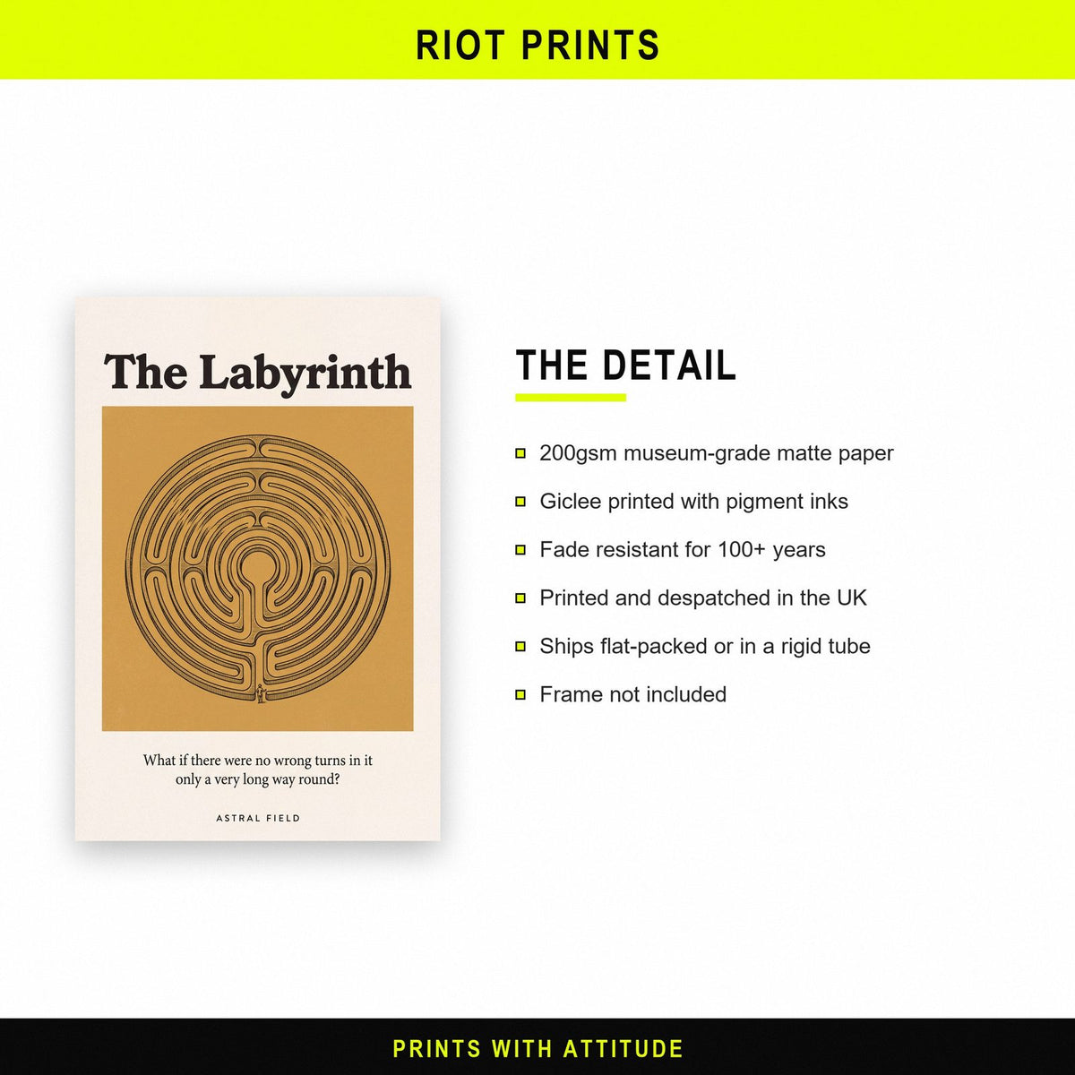 The Labyrinth Astral Field Art Print