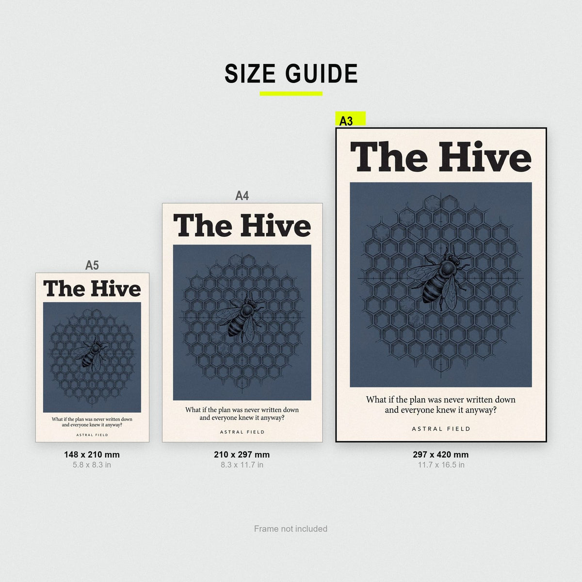 The Hive Astral Field Bee Art Print