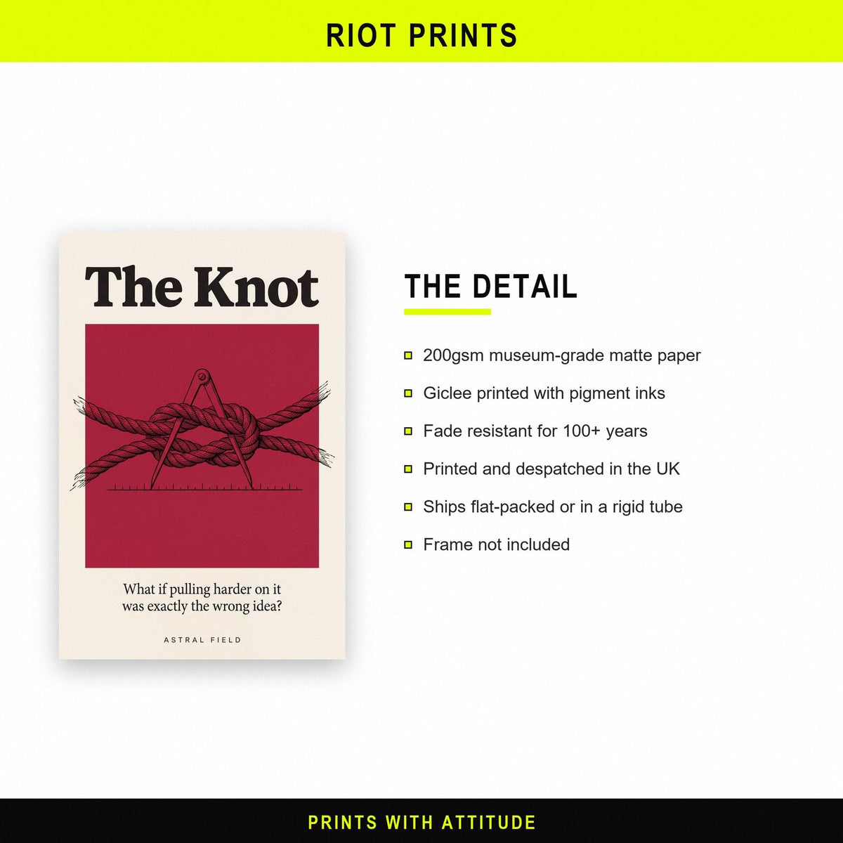 The Knot Astral Field Art Print