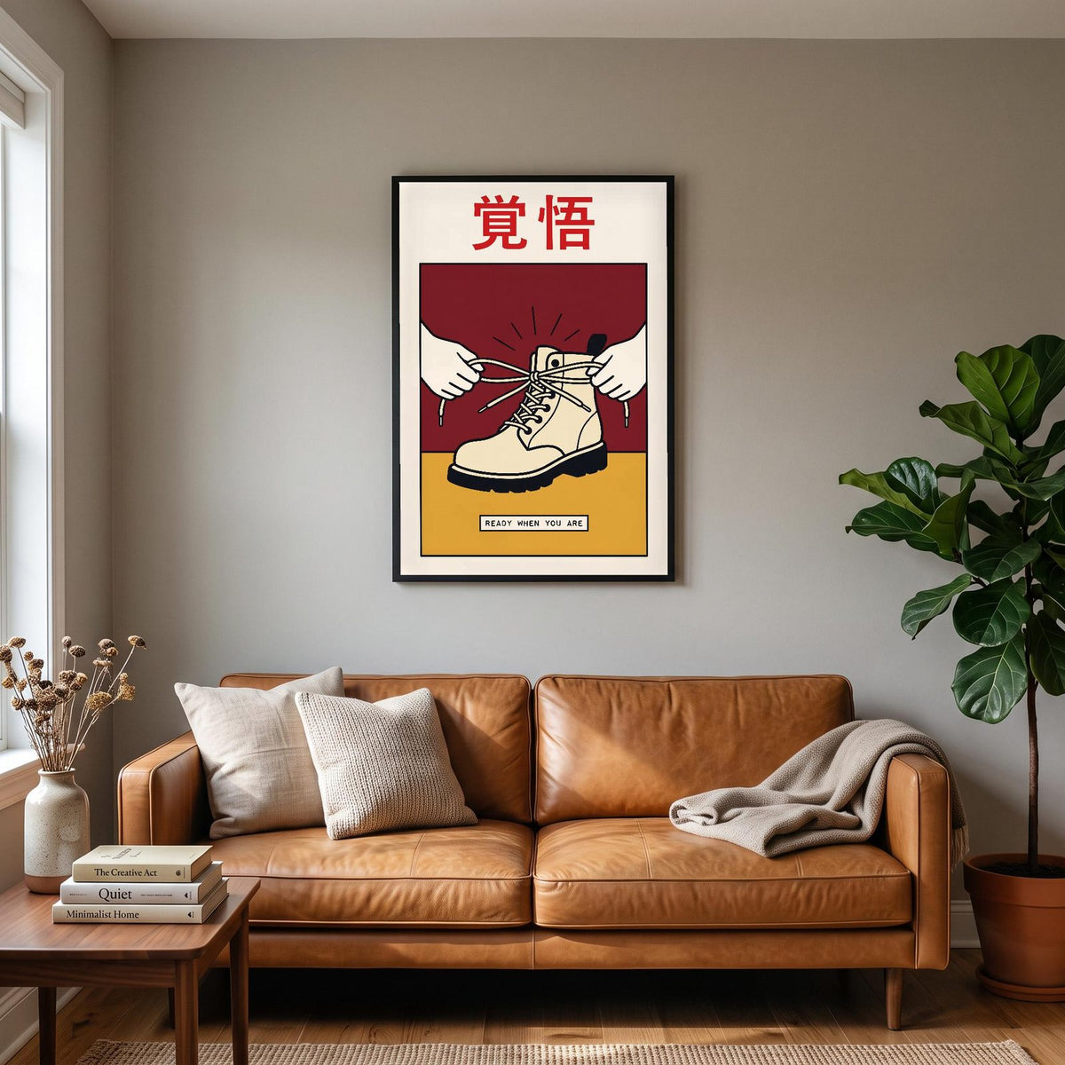 Kakugo Kanji Card Japanese Graphic Art Print