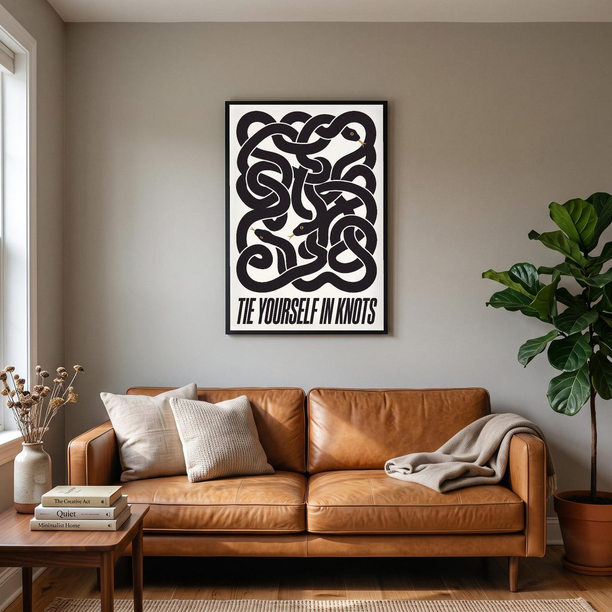 Tie Yourself In Knots Typography Art Print