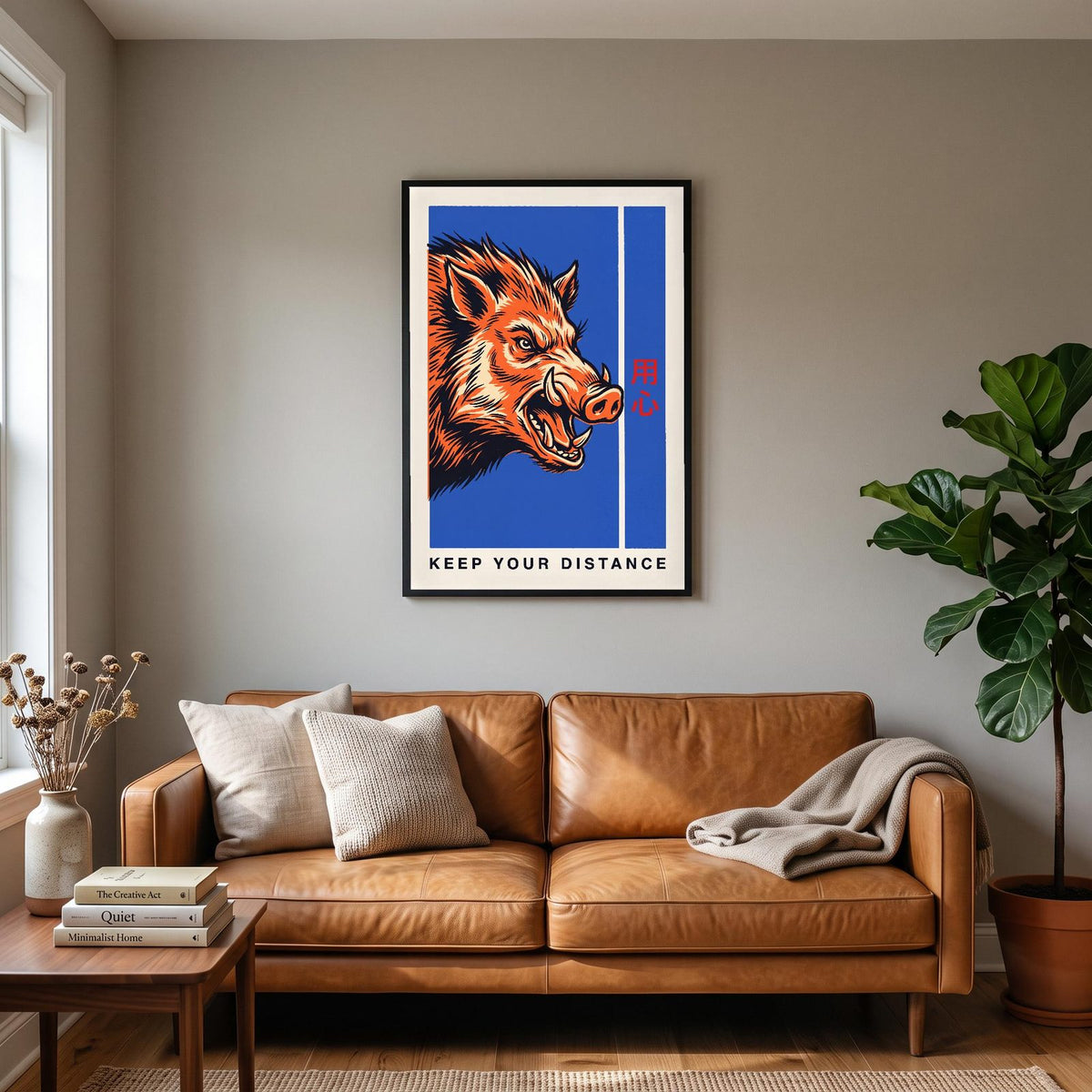 Keep Your Distance Boar Art Print