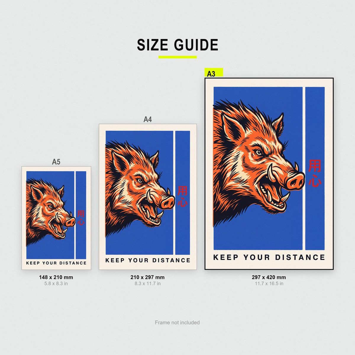 Keep Your Distance Boar Art Print