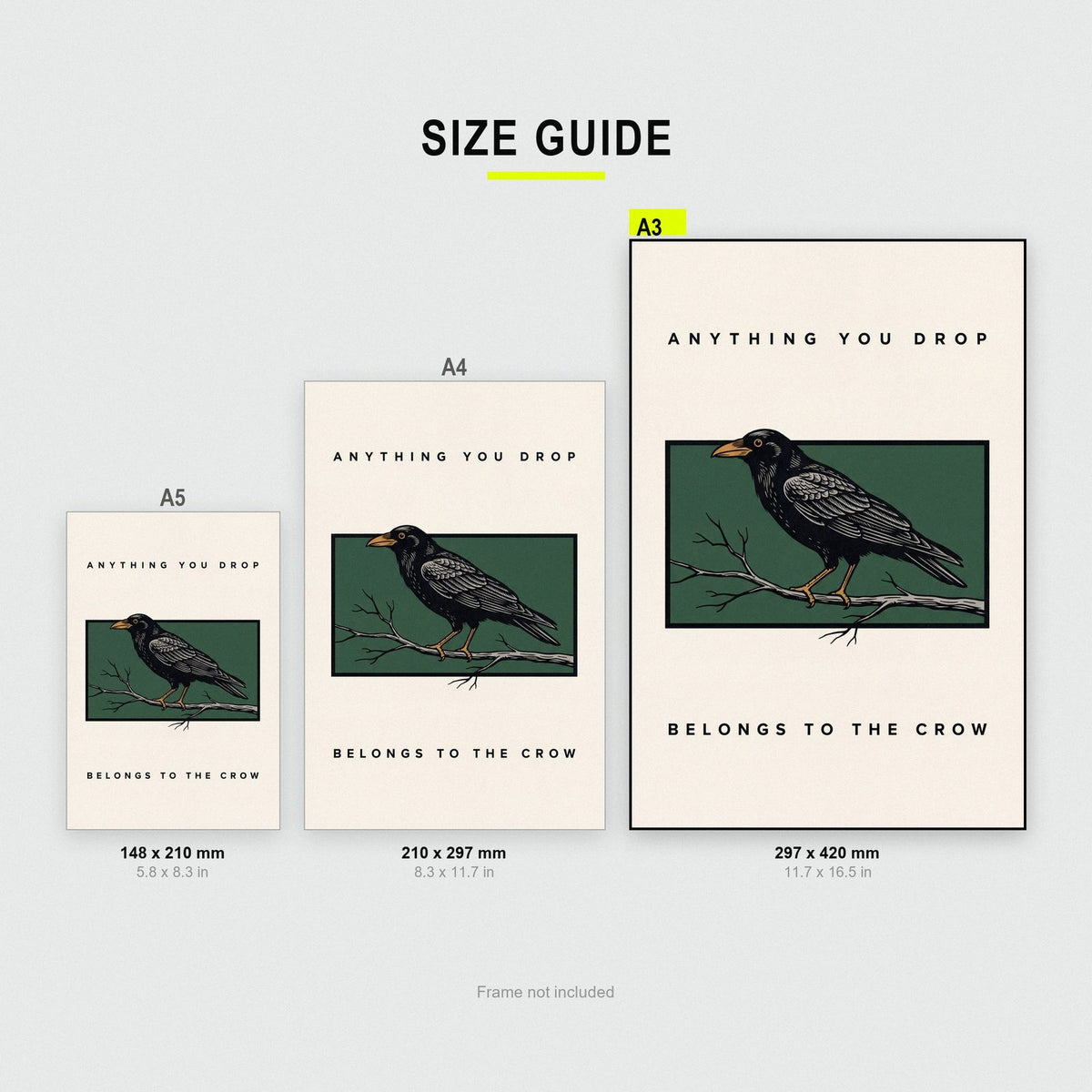 Anything You Drop Belongs To The Crow Art Print