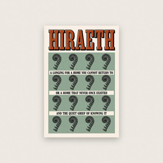 Hiraeth Untranslatable Word Art Print