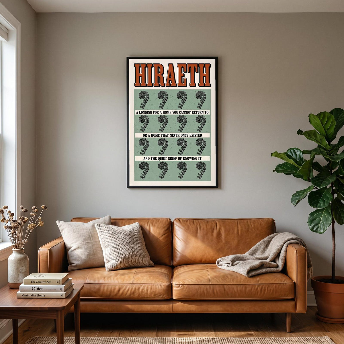 Hiraeth Untranslatable Word Art Print