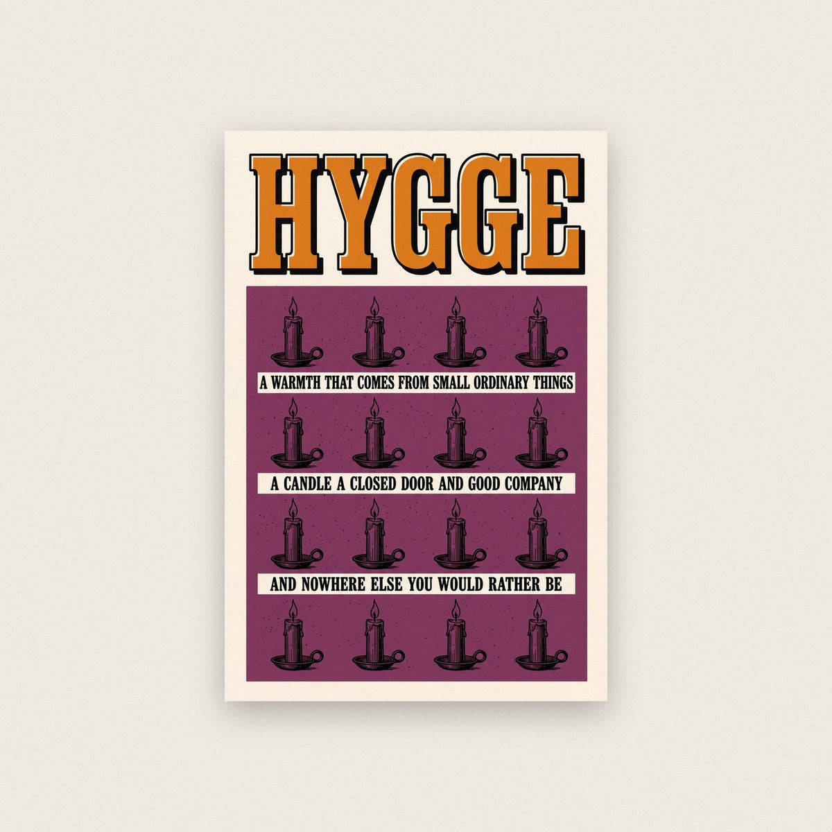 Hygge Untranslatable Word Art Print