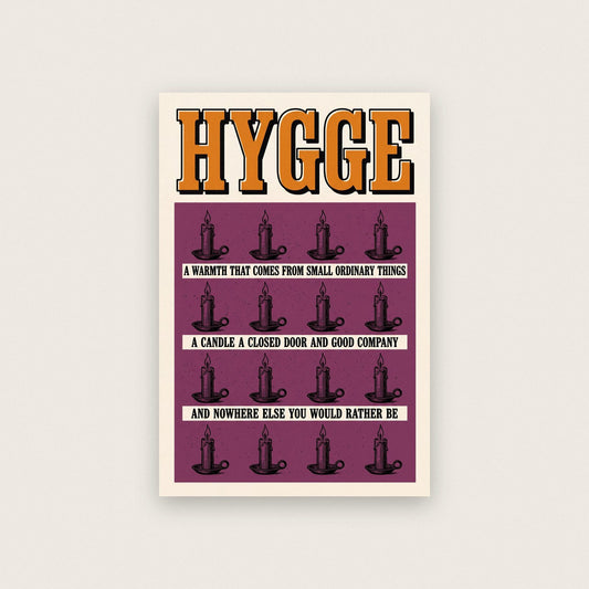 Hygge Untranslatable Word Art Print