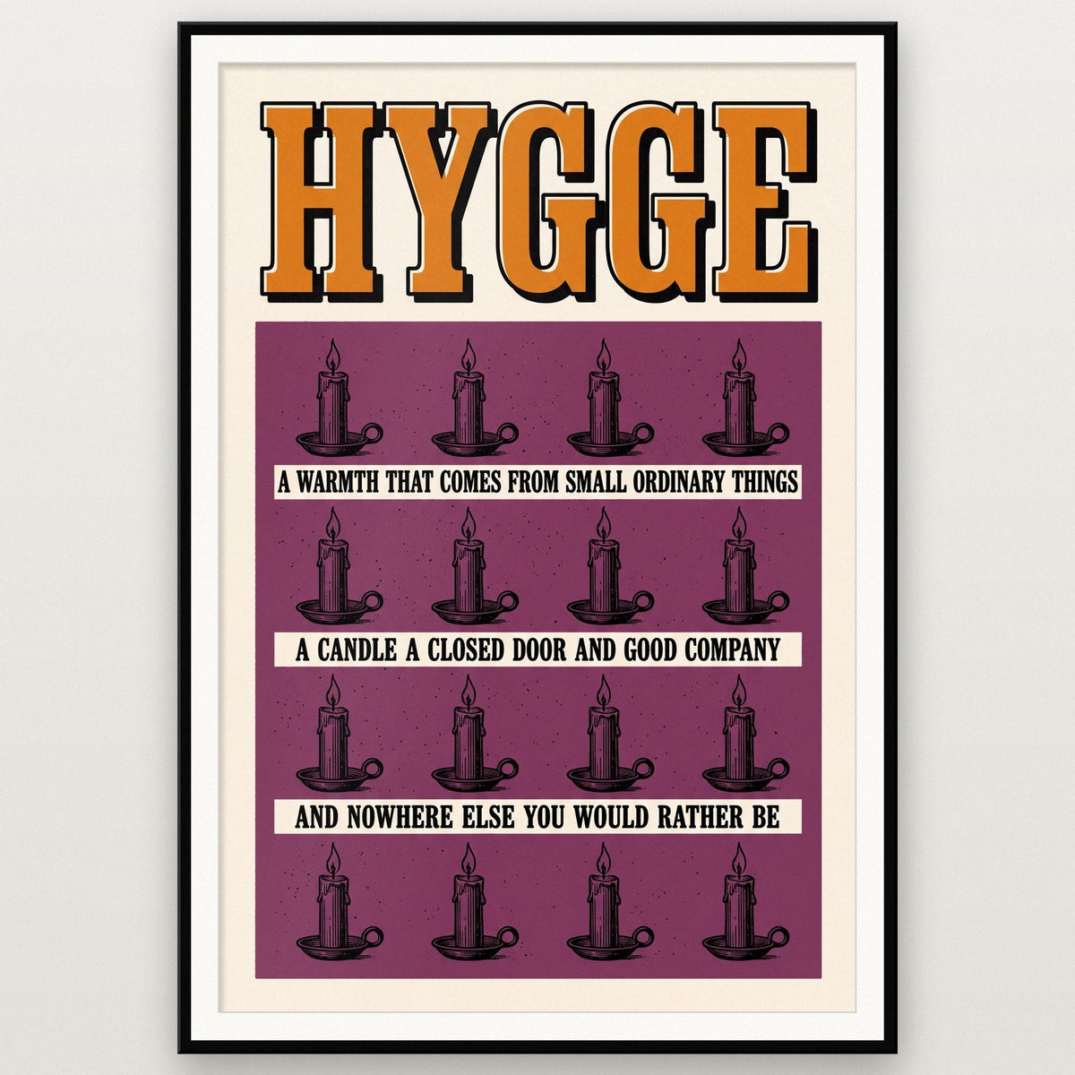 Hygge Untranslatable Word Art Print