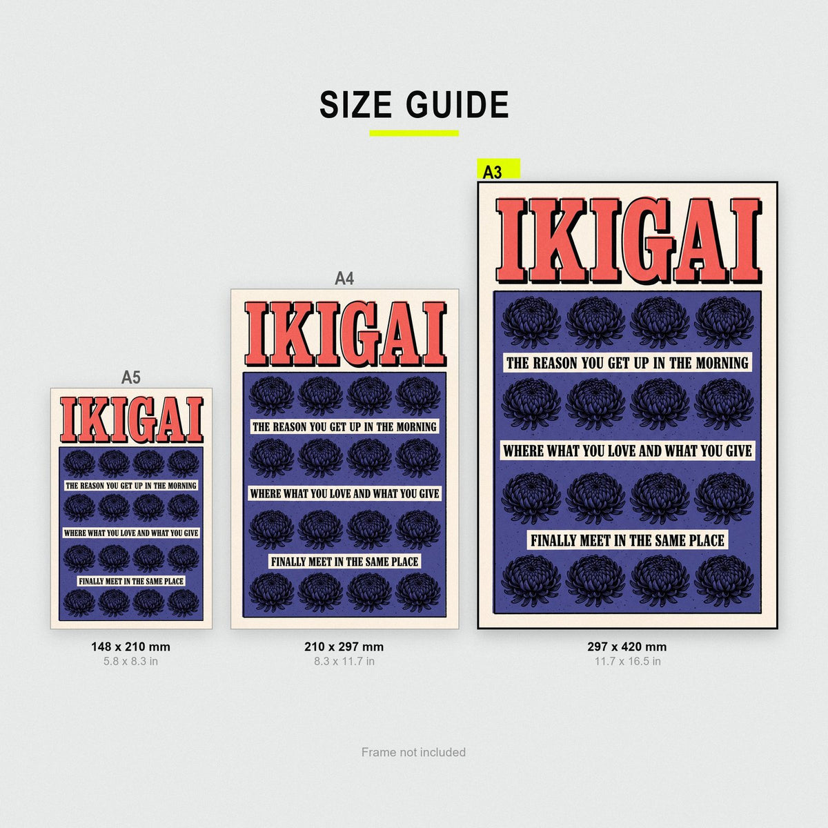 Ikigai Untranslatable Word Art Print
