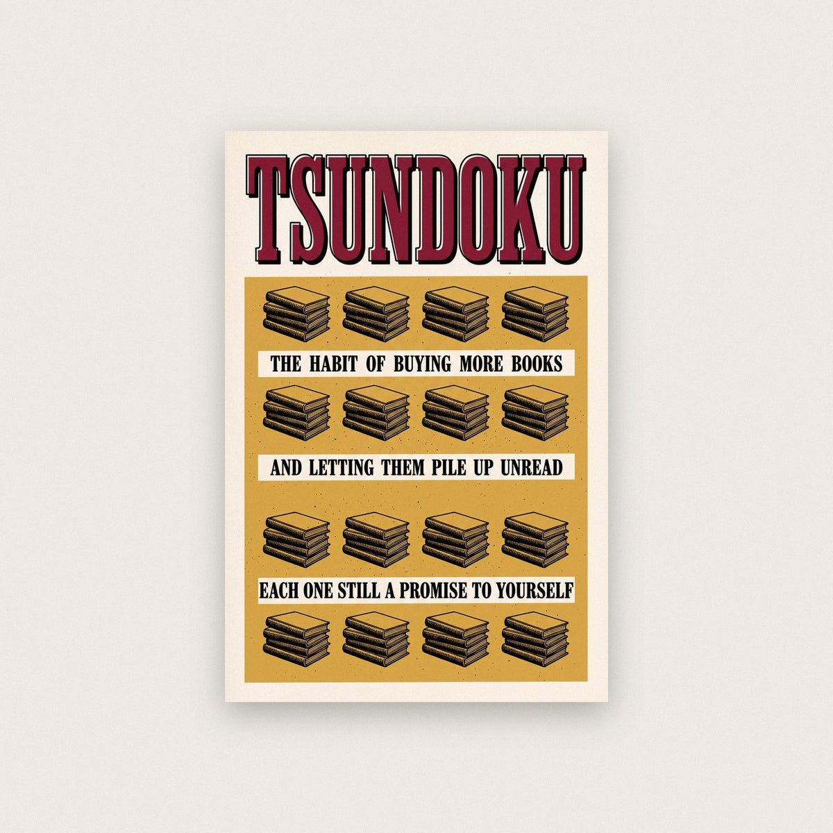 Tsundoku Untranslatable Word Art Print