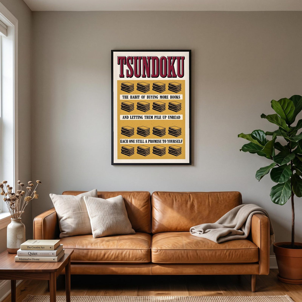 Tsundoku Untranslatable Word Art Print