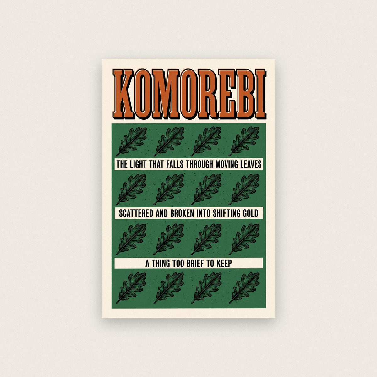 Komorebi Untranslatable Word Art Print