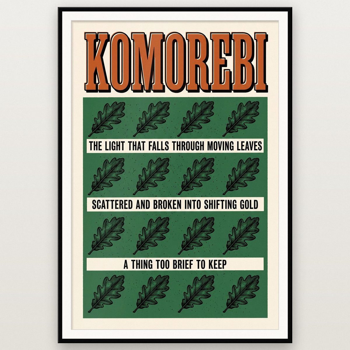 Komorebi Untranslatable Word Art Print