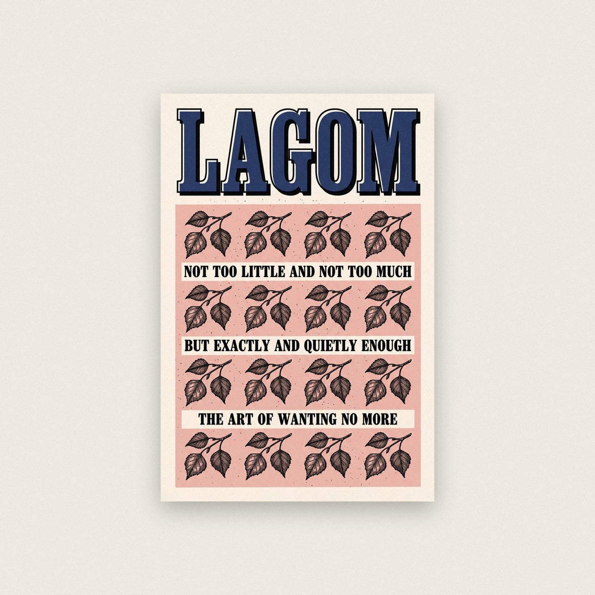 Lagom Untranslatable Word Art Print