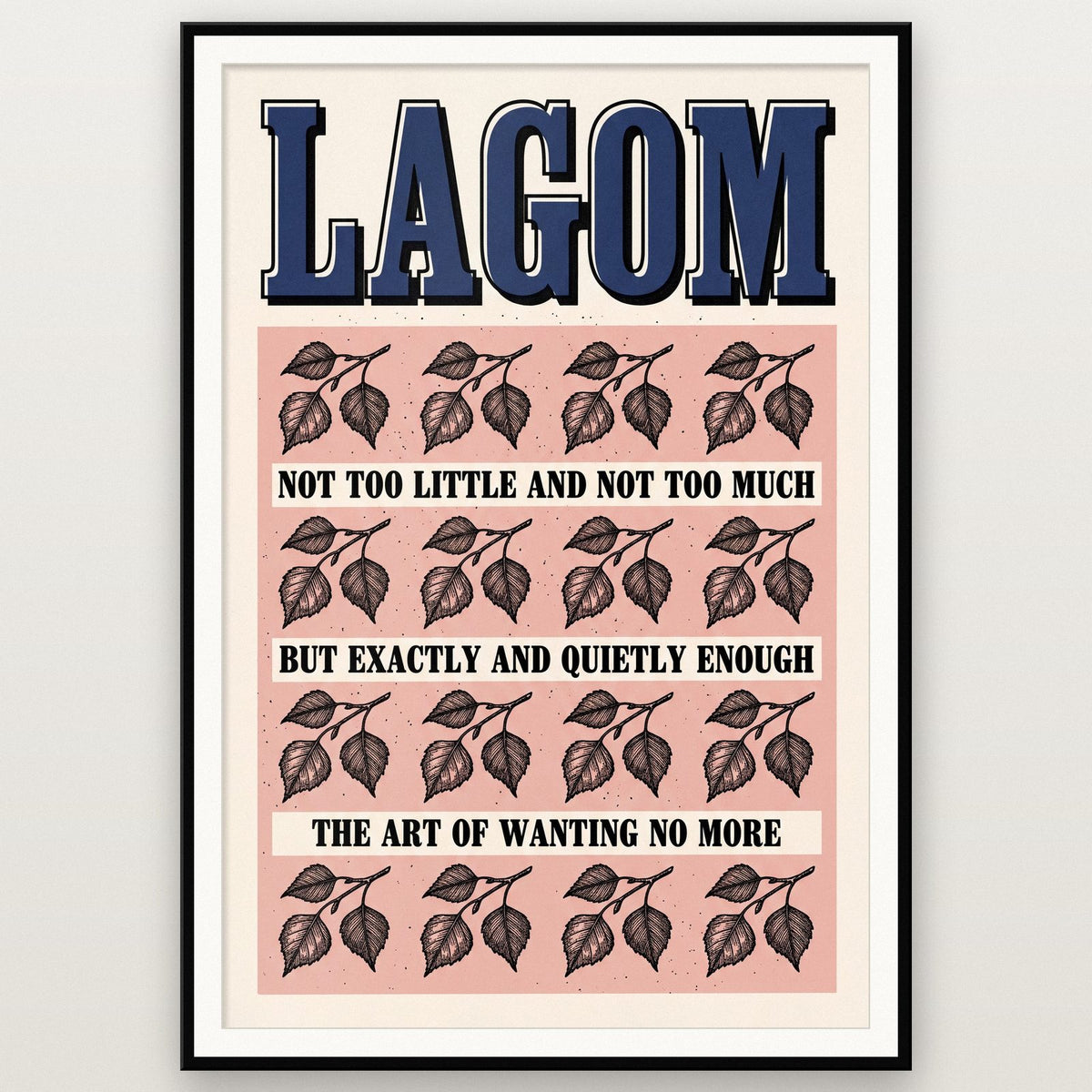 Lagom Untranslatable Word Art Print
