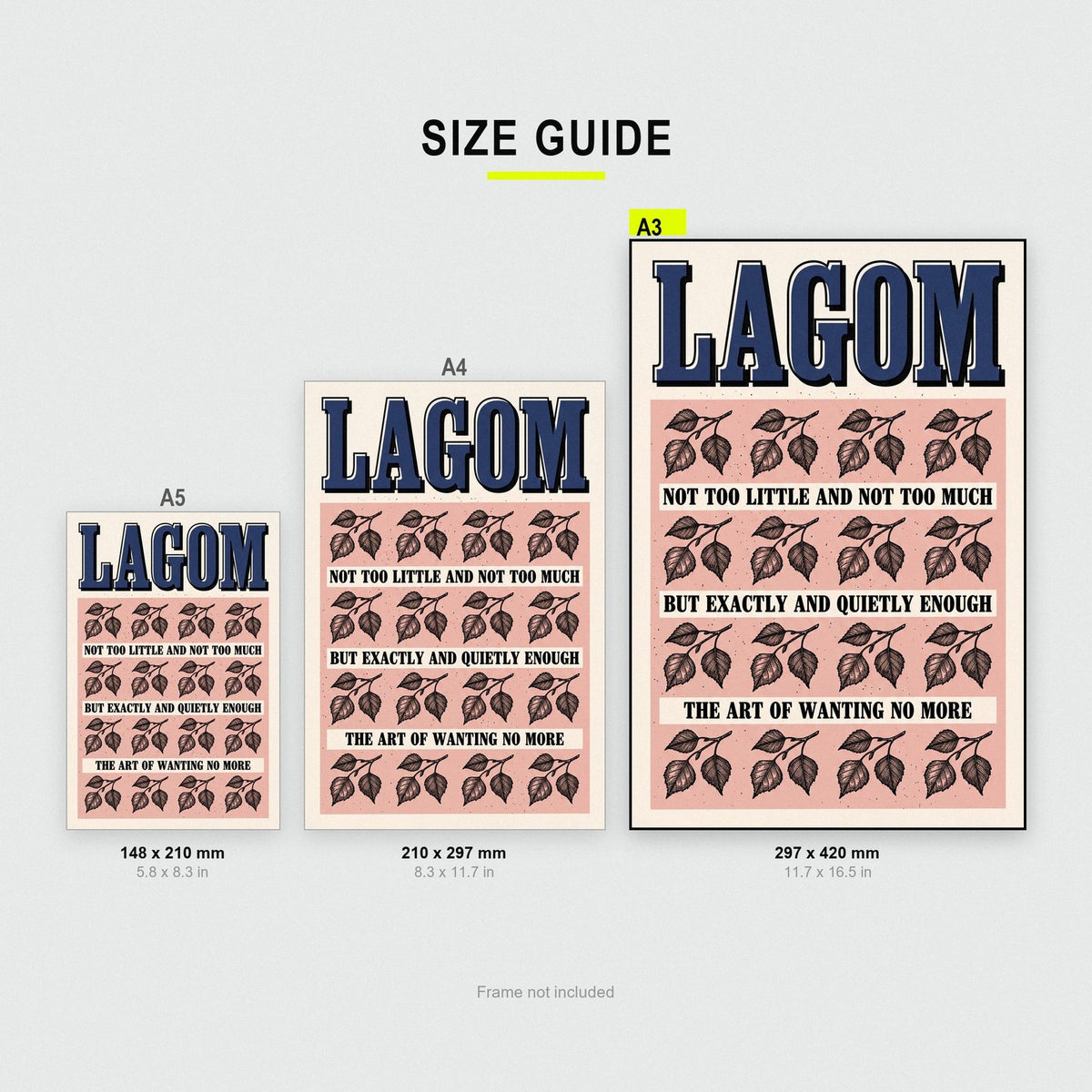 Lagom Untranslatable Word Art Print