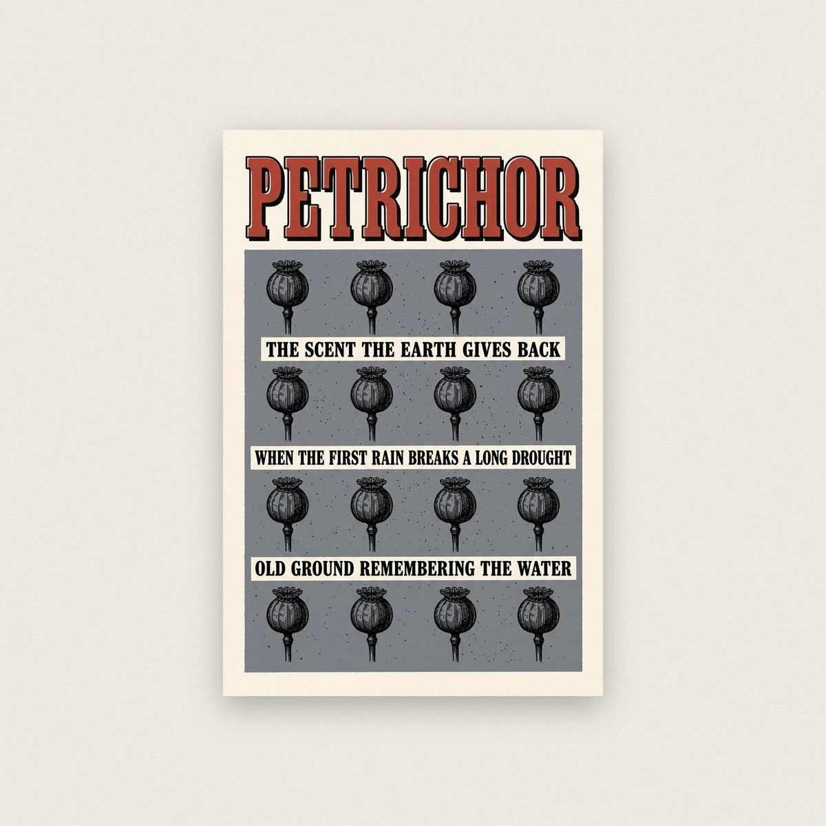 Petrichor Untranslatable Word Art Print