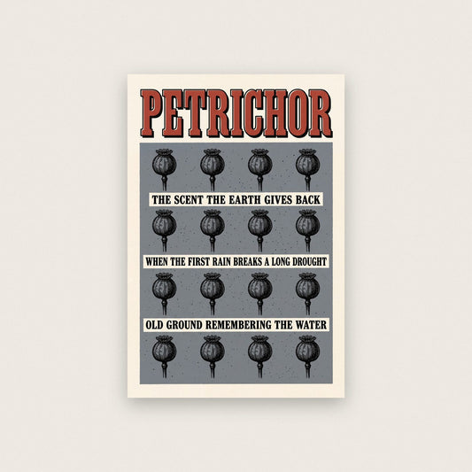 Petrichor Untranslatable Word Art Print