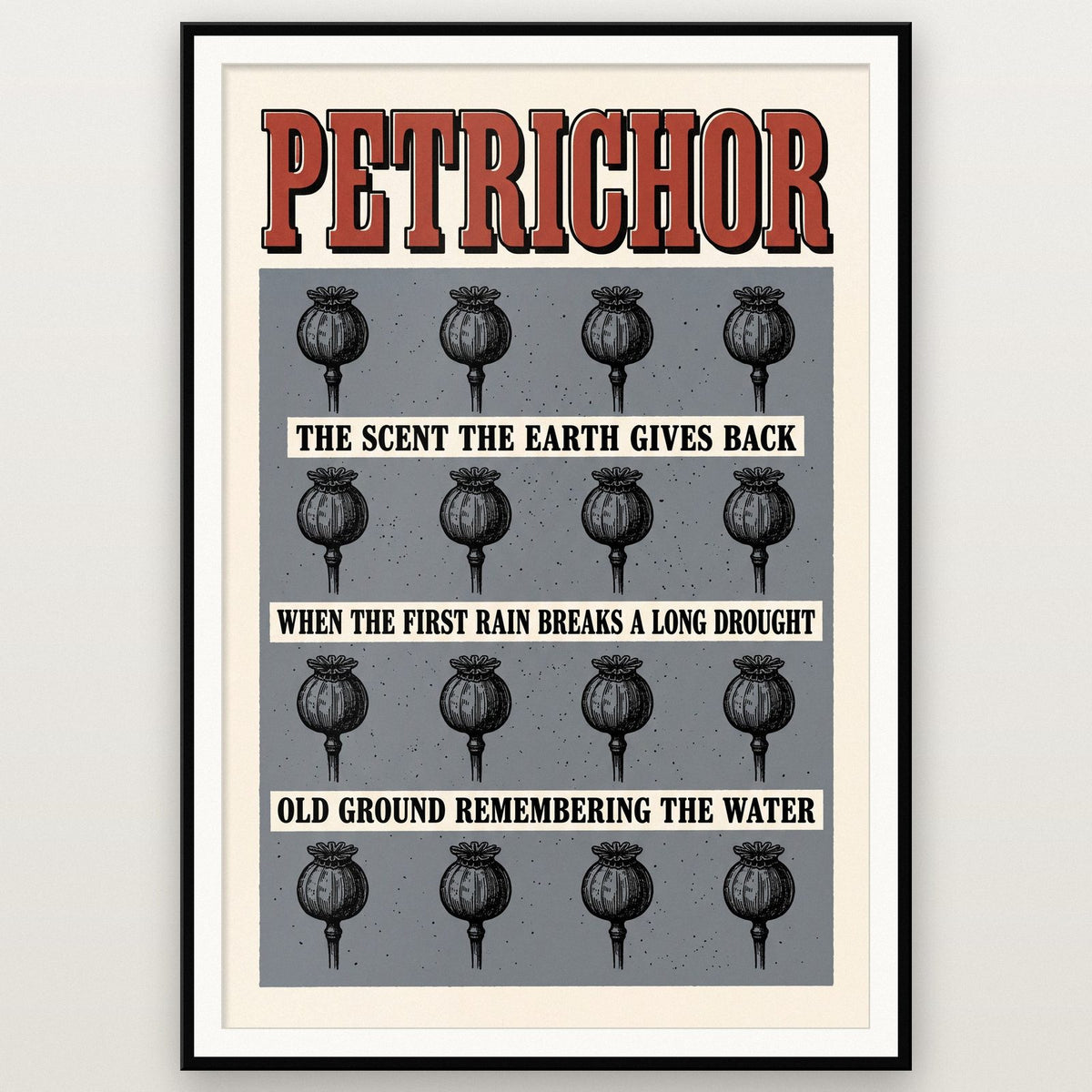 Petrichor Untranslatable Word Art Print