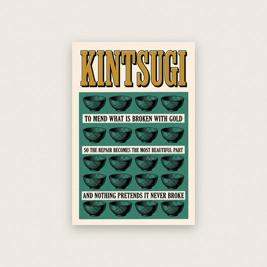 Kintsugi Untranslatable Word Art Print