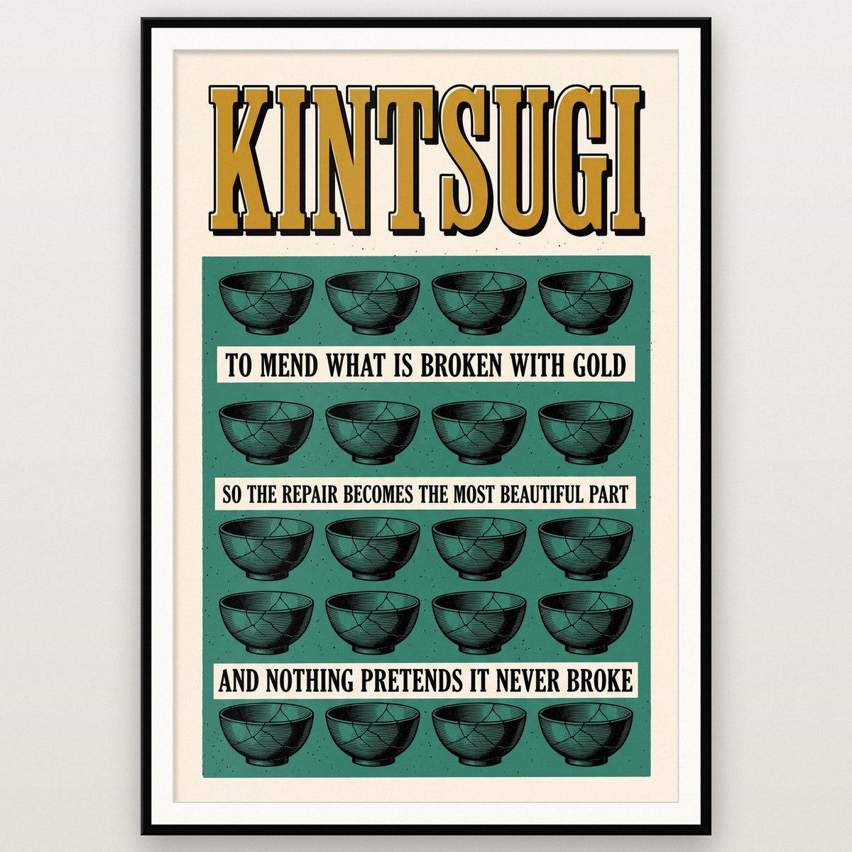 Kintsugi Untranslatable Word Art Print