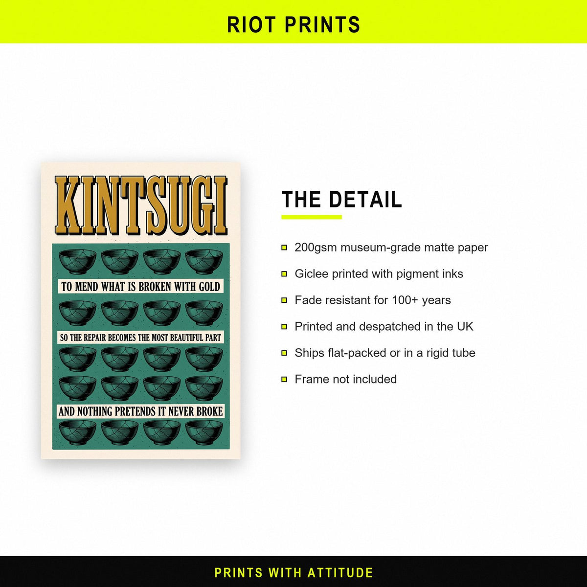 Kintsugi Untranslatable Word Art Print