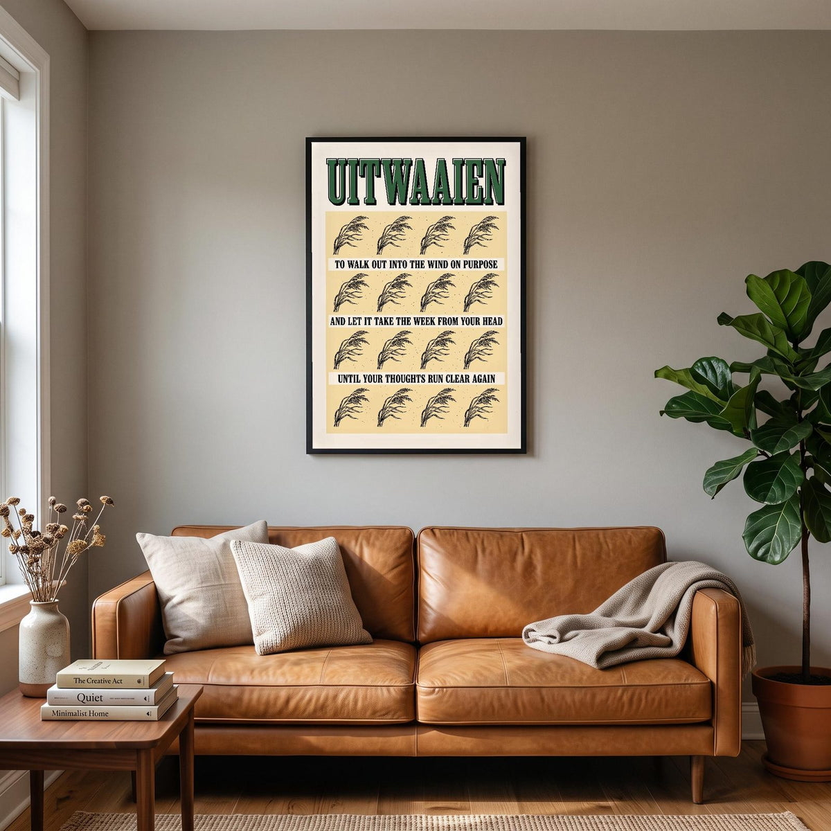 Uitwaaien Untranslatable Word Art Print
