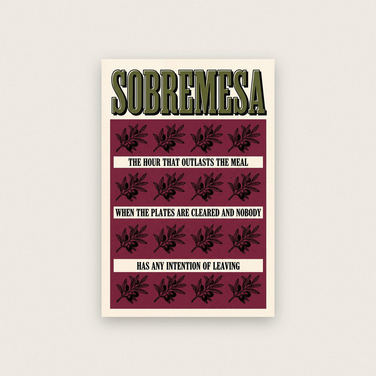 Sobremesa Untranslatable Word Art Print