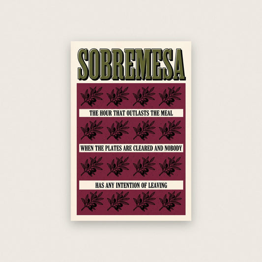 Sobremesa Untranslatable Word Art Print
