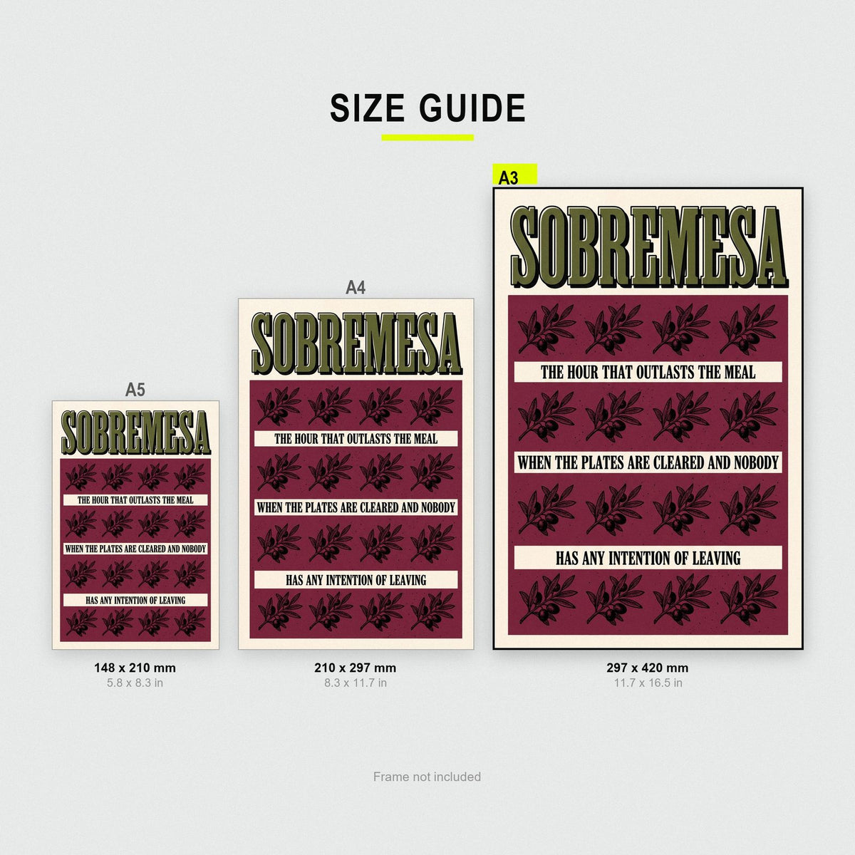 Sobremesa Untranslatable Word Art Print