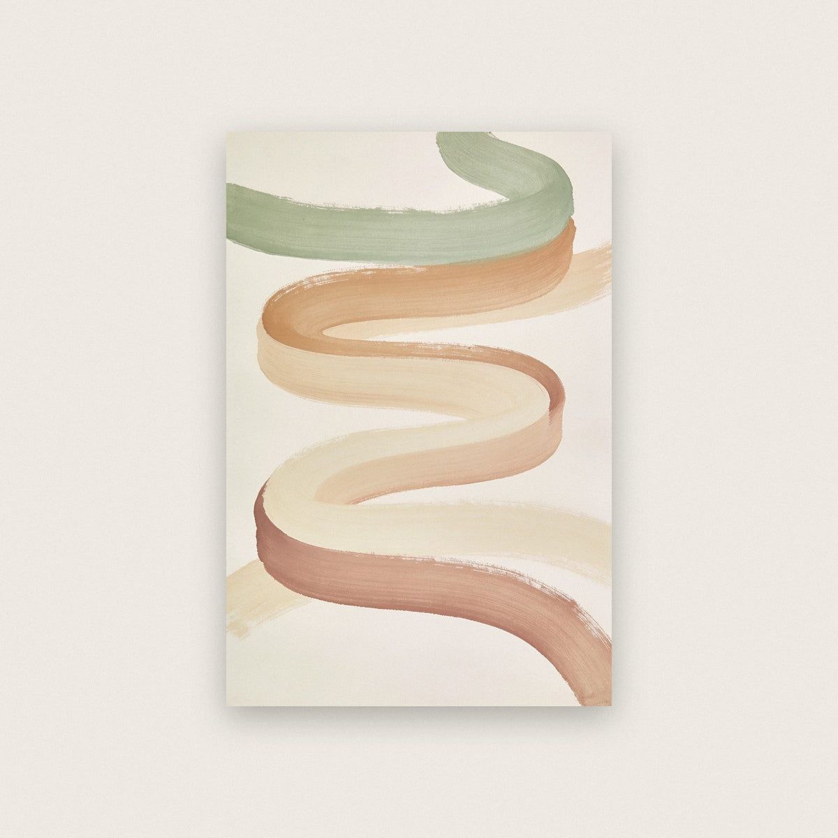 Ribbon Abstract Brushstroke Art Print